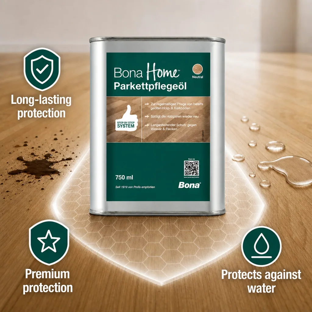 Wood Floor Oil, Hardwood Floor Oil, 750 ml, Parquet Cleaner