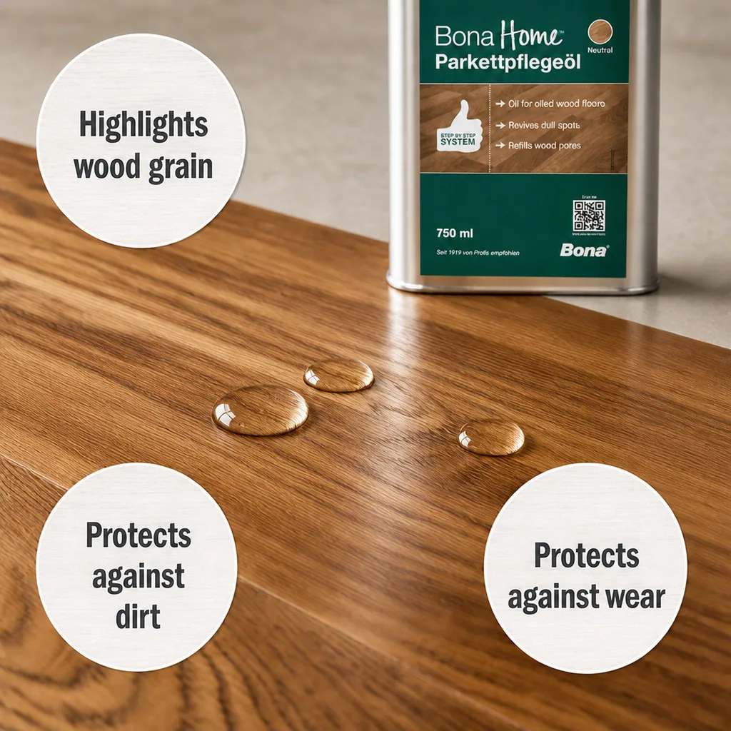 Wood Floor Oil, Hardwood Floor Oil, 750 ml, Parquet Cleaner
