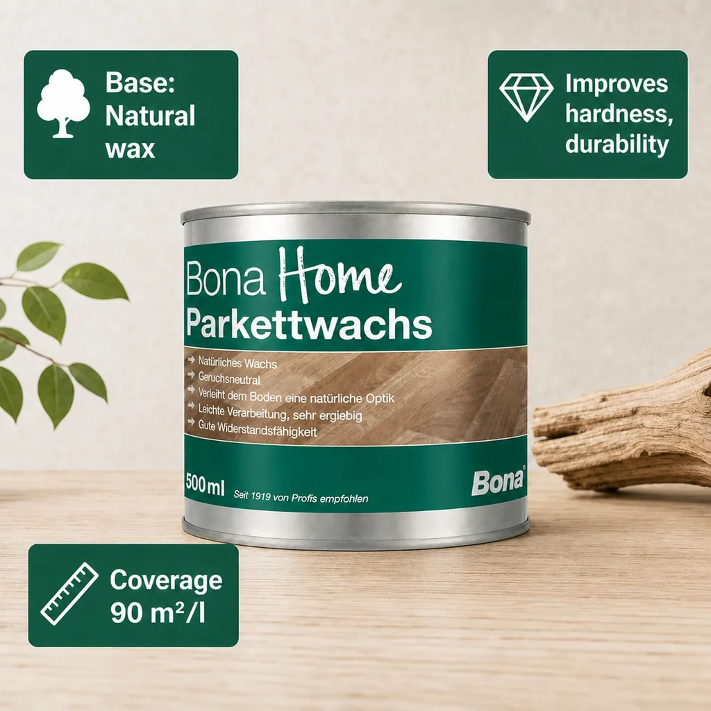 Wood Floor Wax, Parquet Wax, Floor Wax 500 ml