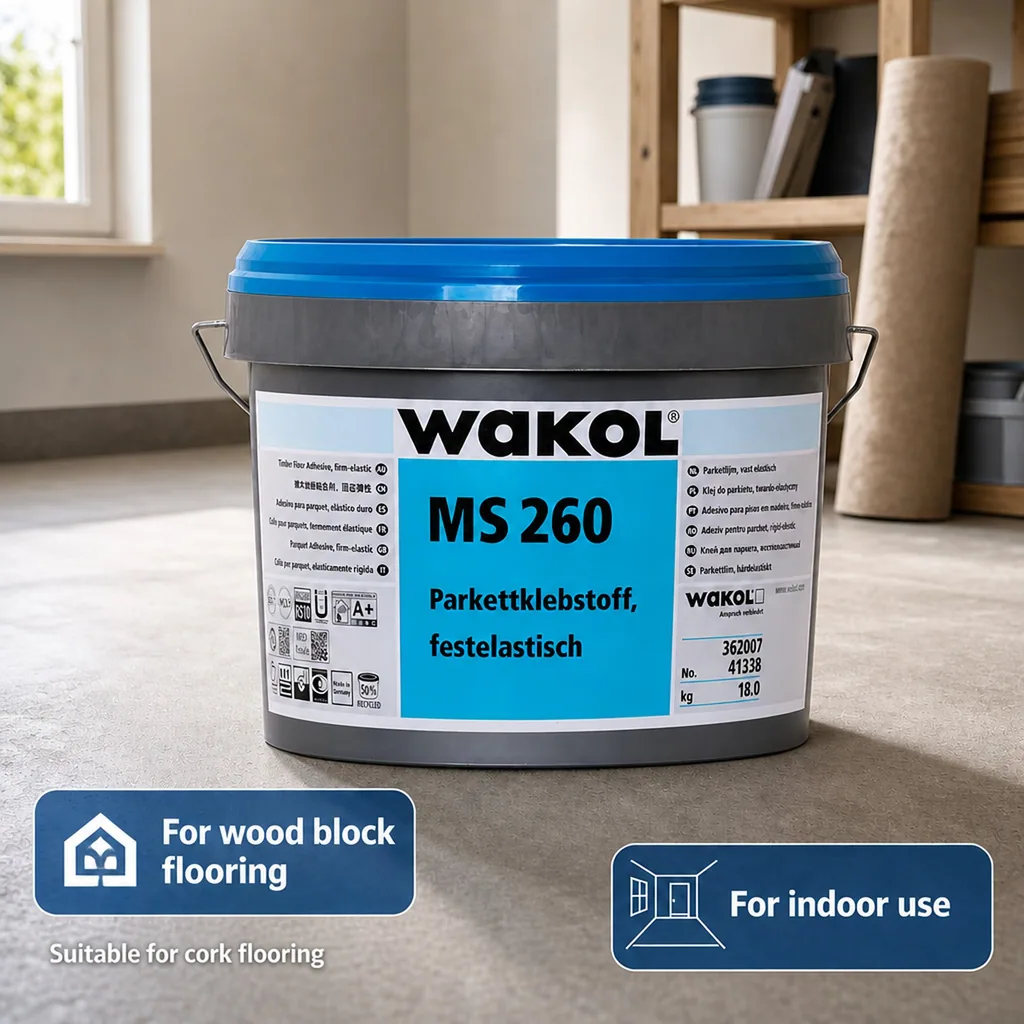 Wood Flooring Adhesive, Parquet Adhesive, Elastic Flooring Adhesive, 18kg
