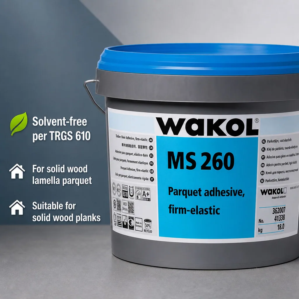 Wood Flooring Adhesive, Parquet Adhesive, Elastic Flooring Adhesive, 18kg