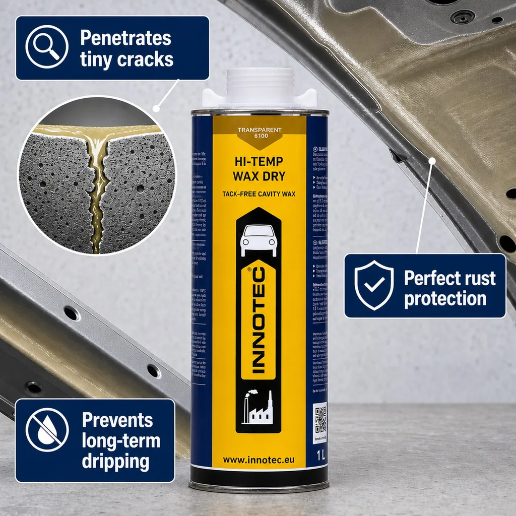 Underbody protection, Transparent underbody protection, Hi Temp Wax DRY 1 Liter, Rust protection, Underbody coating