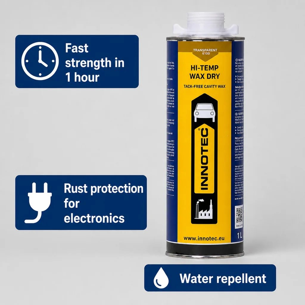 Underbody protection, Transparent underbody protection, Hi Temp Wax DRY 1 Liter, Rust protection, Underbody coating