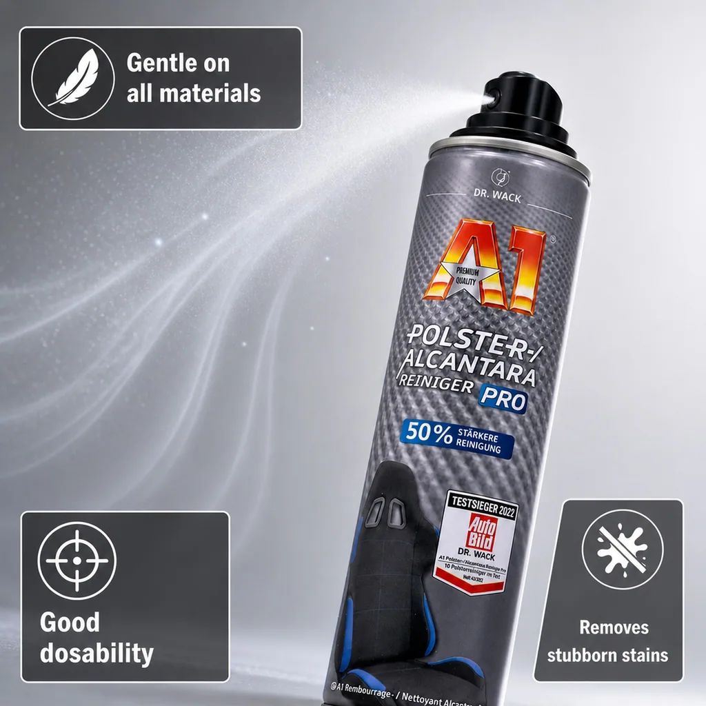 Alcantara Cleaner, Upholstery Cleaner, Car Fabric Cleaner, 400 ml