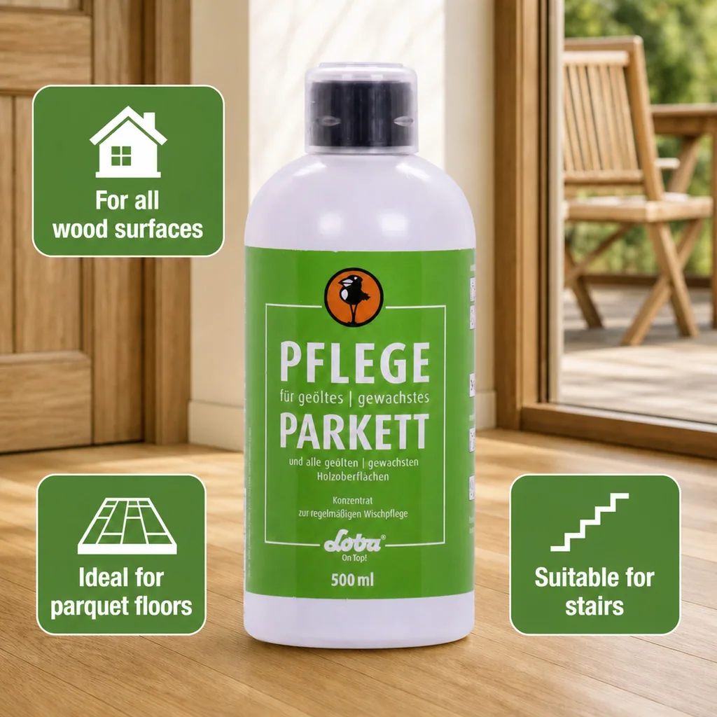 Wood Floor Cleaner, Wood Floor Maintenance, Oil and Waxed Floors, 500 ml