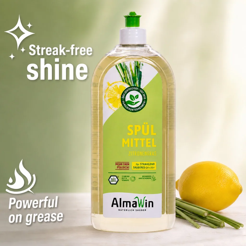 Dish Soap 1 Liter, Lemongrass Dish Soap, Citrus Dish Soap