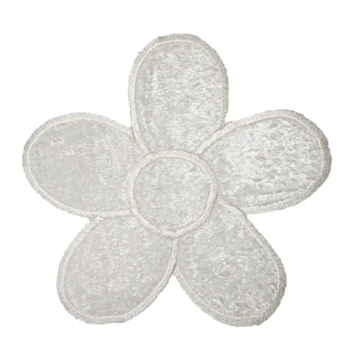 Taftan crinkled flower lampshade white