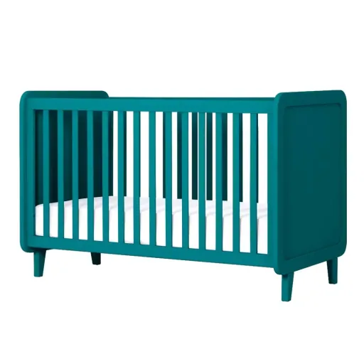 Laurette baby bed 70 x 140 cm Accroche Coeur, Color: gray green