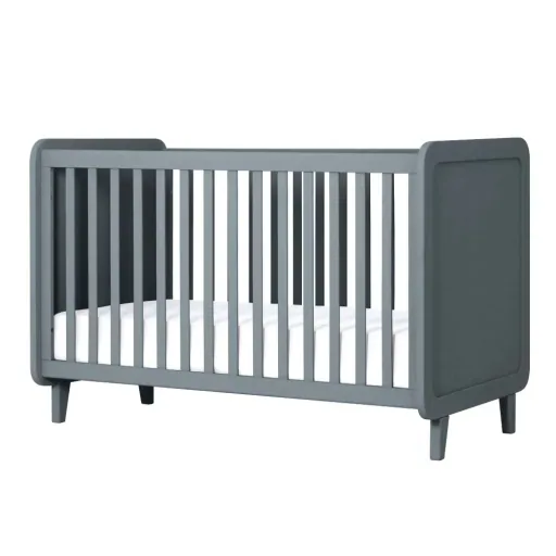 Laurette baby bed 70 x 140 cm Accroche Coeur, Color: gray green