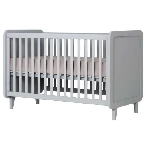 Laurette baby bed 70 x 140 cm Accroche Coeur, Color: gray green