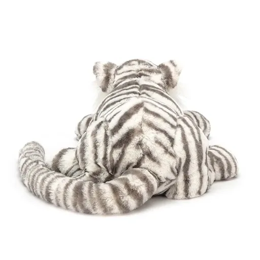 Jellycat Soft Toy, Cuddly toy - Sacha Snow Tiger, Size: Large - H12 X W46 CM