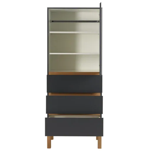 Quax Indigo 1 door drawer cabinet cabinet black