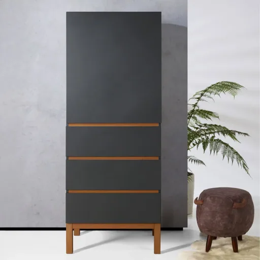 Quax Indigo 1 door drawer cabinet cabinet black