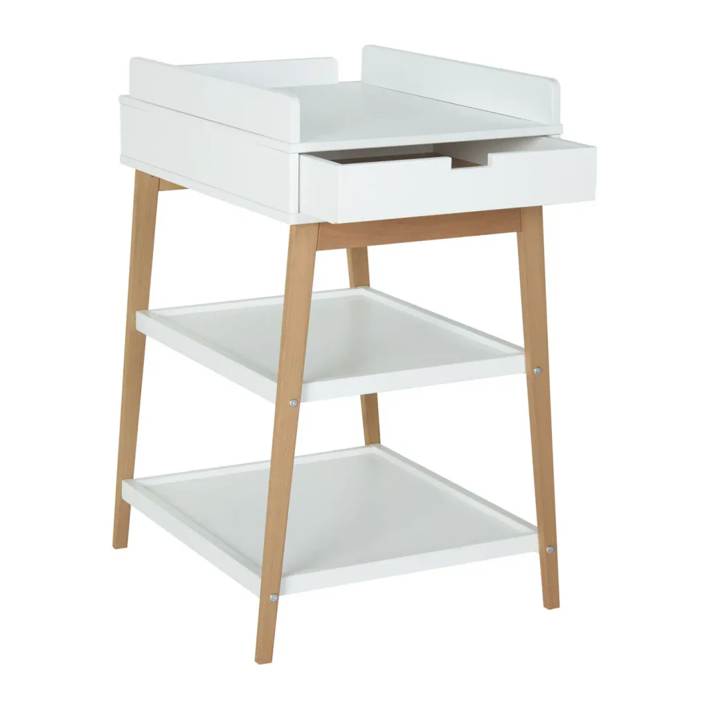 Quax changing table - hip with drawer, Color: White Naturel