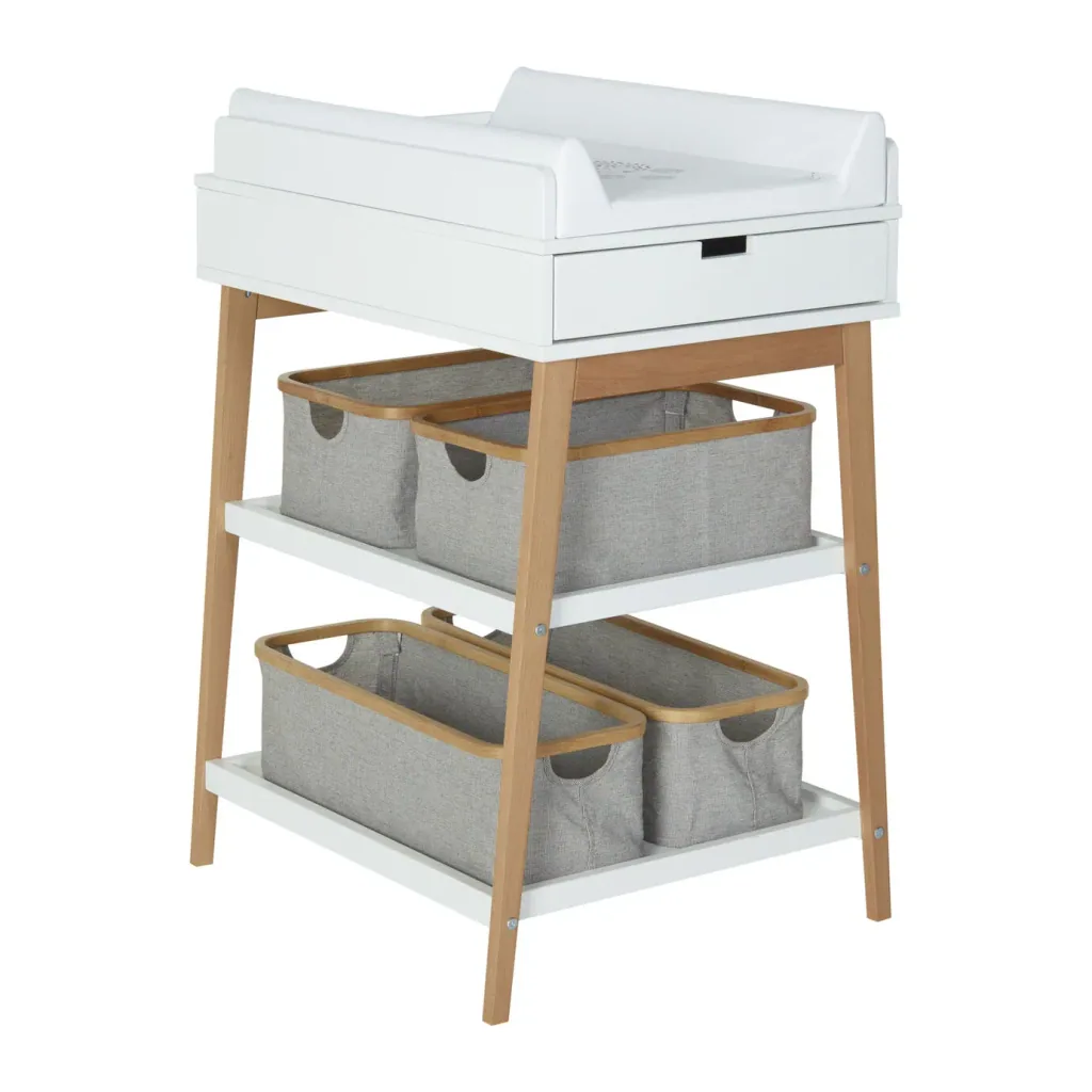 Quax changing table - hip with drawer, Color: White Naturel