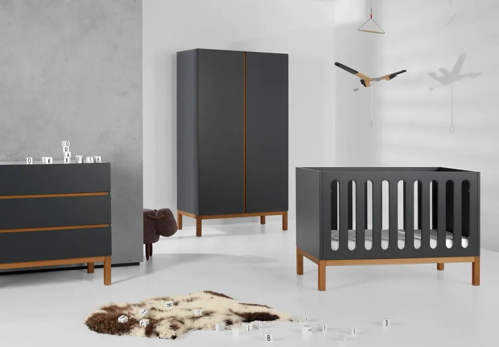 Quax indigo baby bed 60x120 cm black