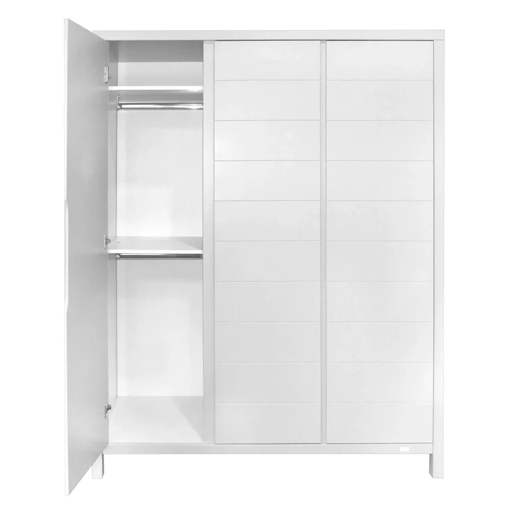 Quax Wardrobe stripes, 3 doors white