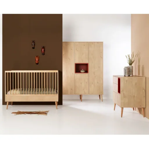 Quax Cocoon baby bed latte macchiato 60 x 120