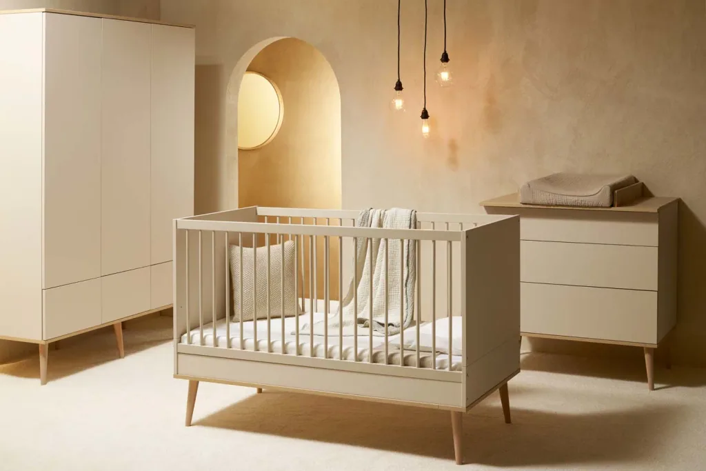 Quax Flow baby bed convertable Clay 70 x 140