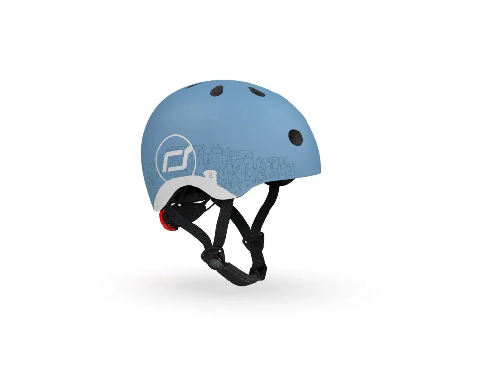 Scoot & Ride Reflective helmet, Scooter helmet XXS-S - Steel, Color: Steel