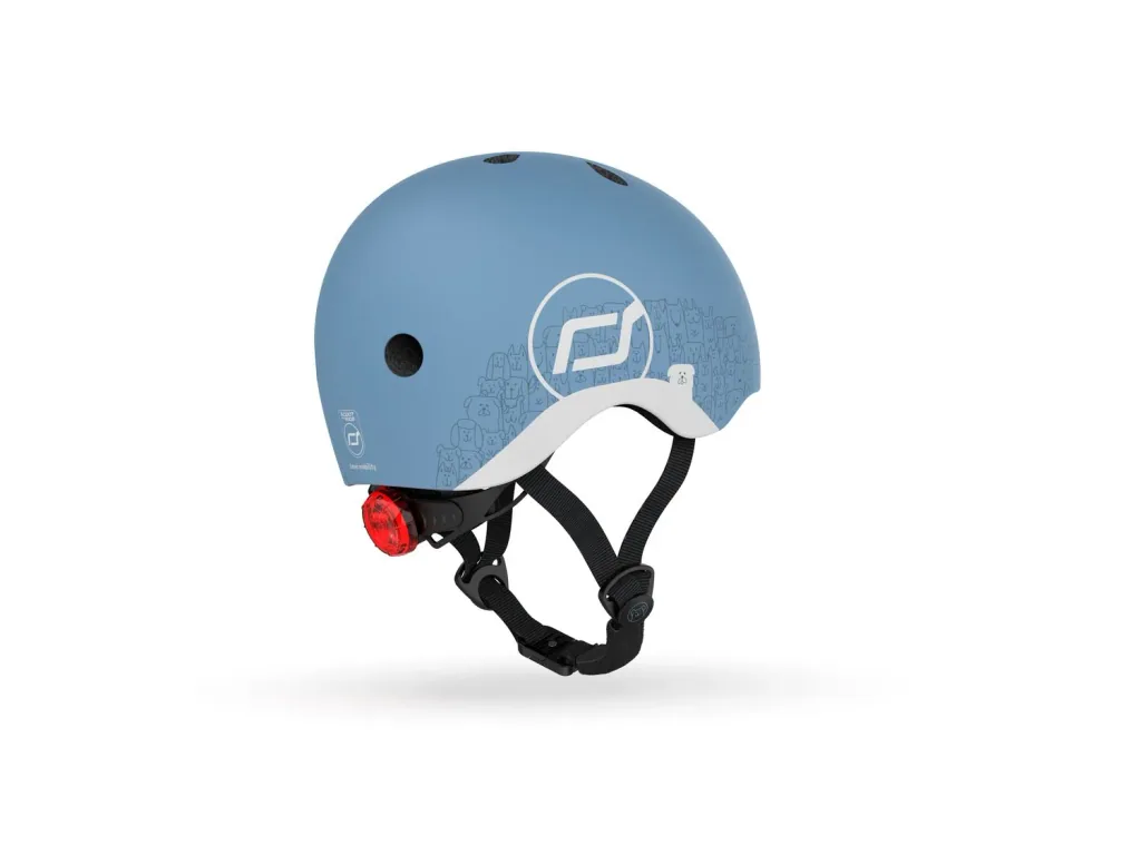 Scoot & Ride Reflective helmet, Scooter helmet XXS-S - Steel, Color: Steel