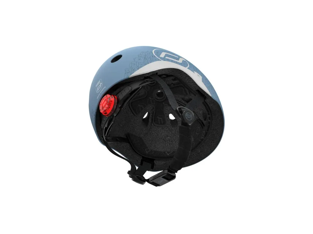Scoot & Ride Reflective helmet, Scooter helmet XXS-S - Steel, Color: Steel