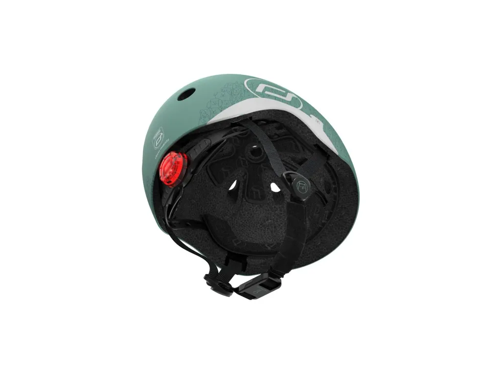 Scoot & Ride Reflective helmet, Scooter helmet XXS-S - Steel, Color: Forest