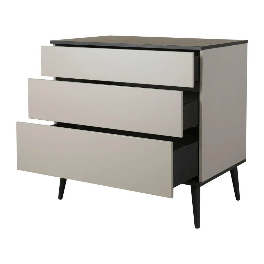 Quax Chest of drawers - Flow, 3 drawers, stone