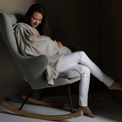 Quax rocking chair /Stillstuhl de Luxe Sandgrau
