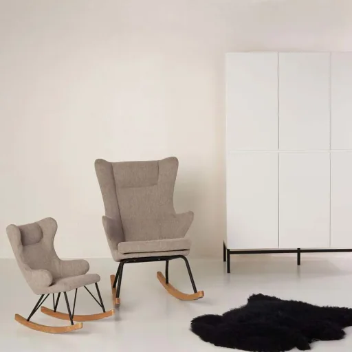 Quax rocking chair /Stillstuhl de Luxe Sandgrau