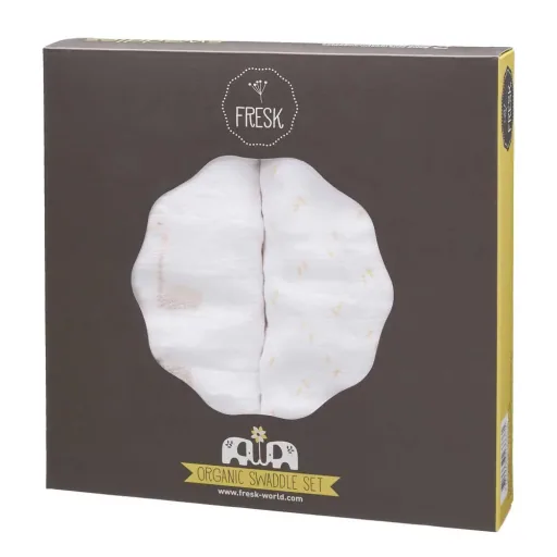 Fresk Mulltuch Swaddle Schwan Peach