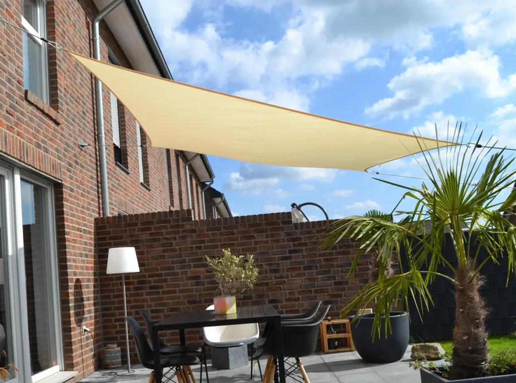 Square sun sail water-repellent ivory 250 x 300cm