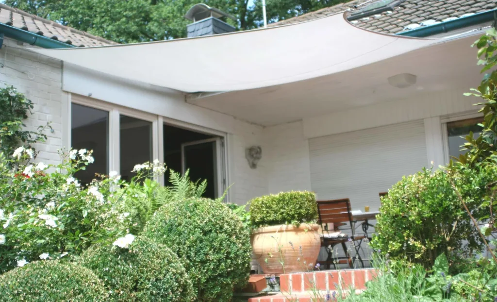 Square sun sail water-repellent silver-grey 250 x 300cm
