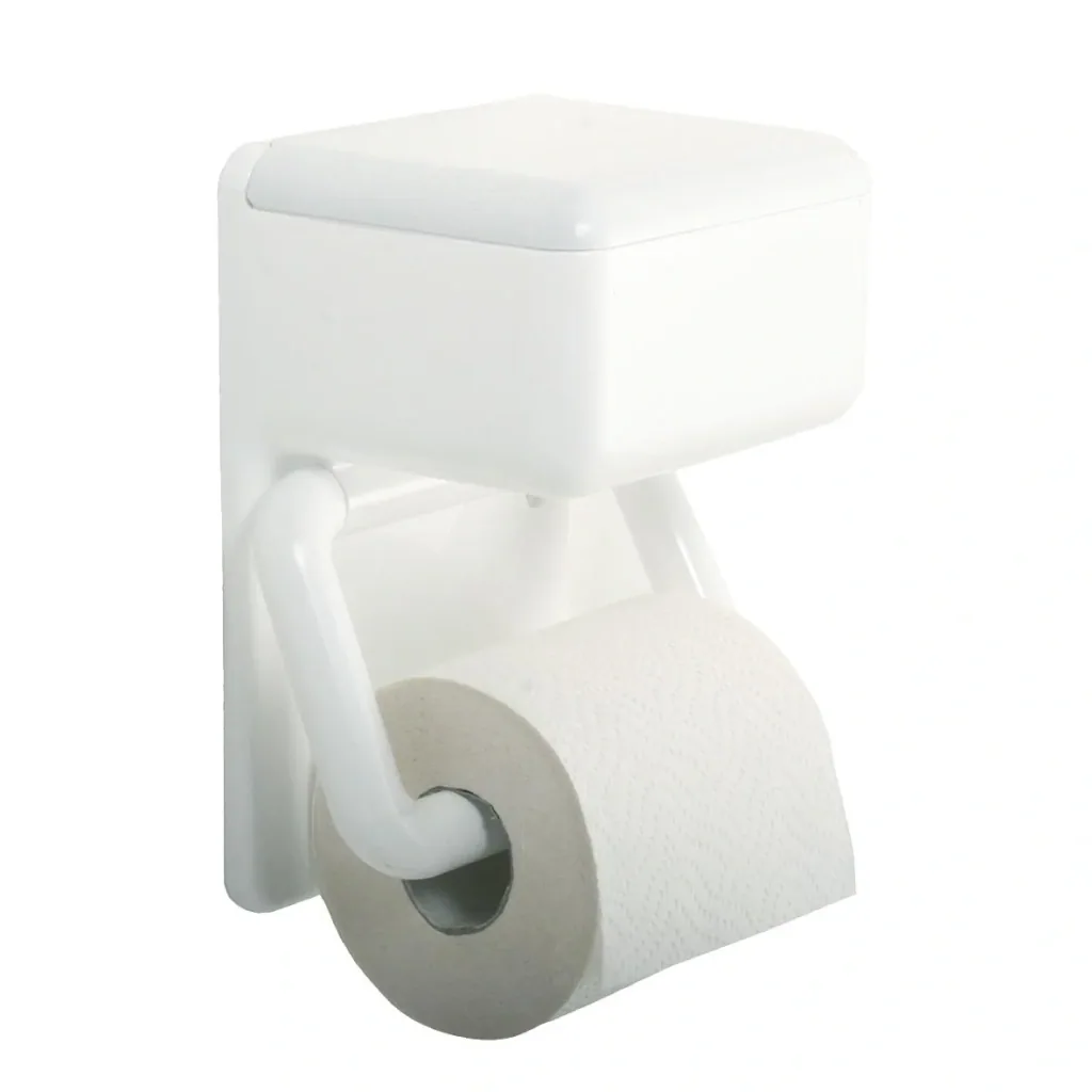 Duo toilet paper holder, with wet wipe box