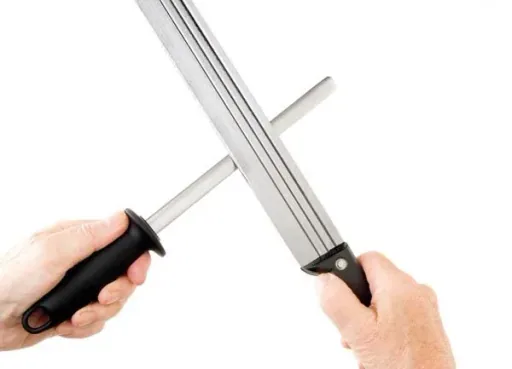 Sharpening steel with diamond coating