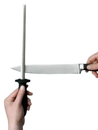 Sharpening steel with diamond coating