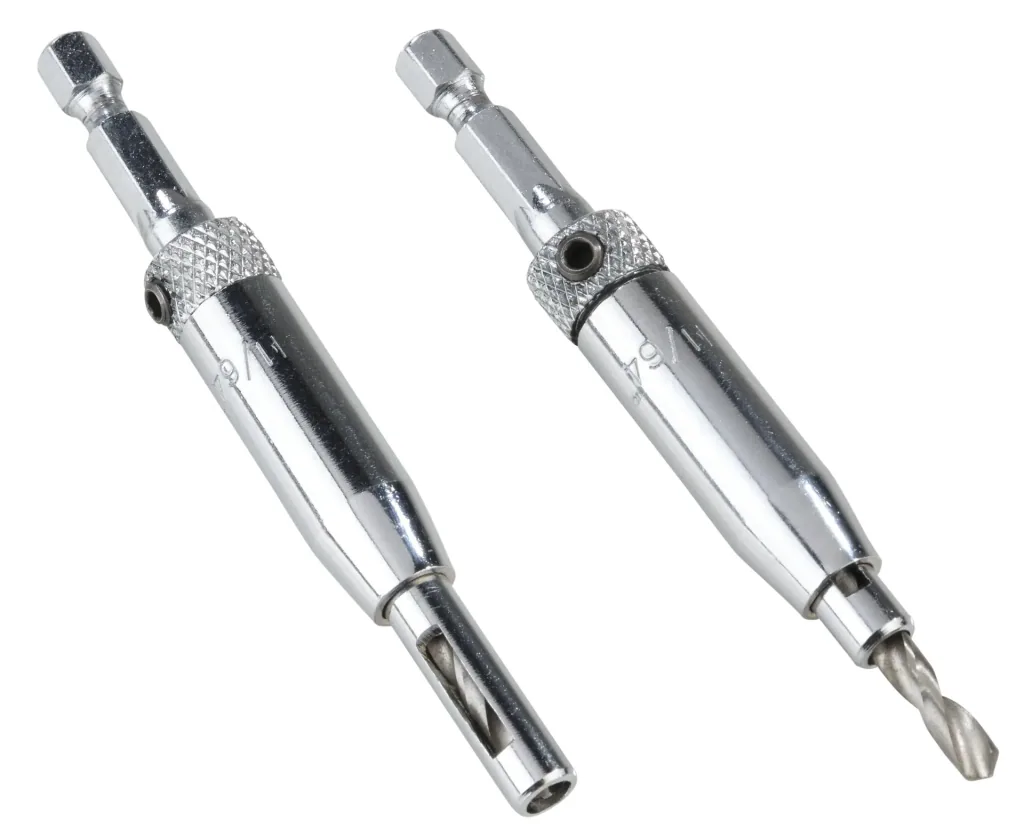 Door hinge drill bit set, 5 pieces