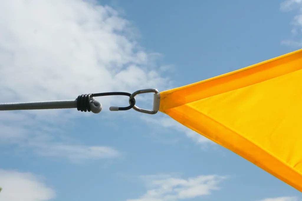 Triangular sun sail, water-repellent, sunny yellow, 360 x 360 x 360 cm