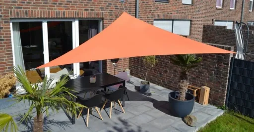 Triangular sun sail water-repellent terracotta 360 x 360 x 360cm