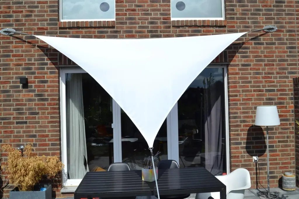 Triangular sun sail water-repellent white 360 ​​x 360 x 360cm