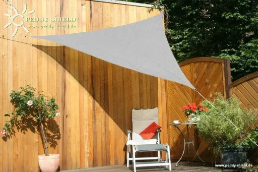 Square sun sail HDPE grey 360 x 360cm