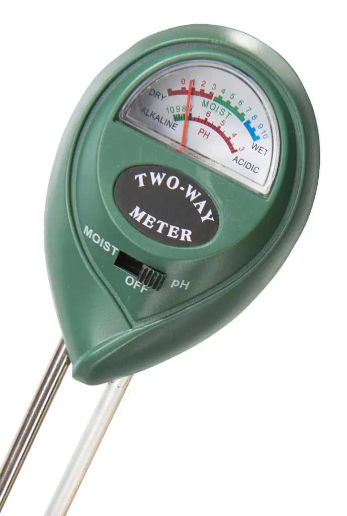Soil tester for pH and moisture