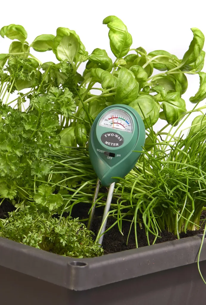 Soil tester for pH and moisture