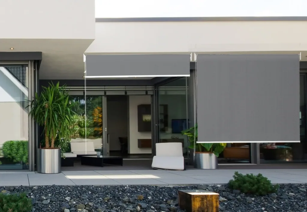 Sun blind HDPE grey 140 x 240cm