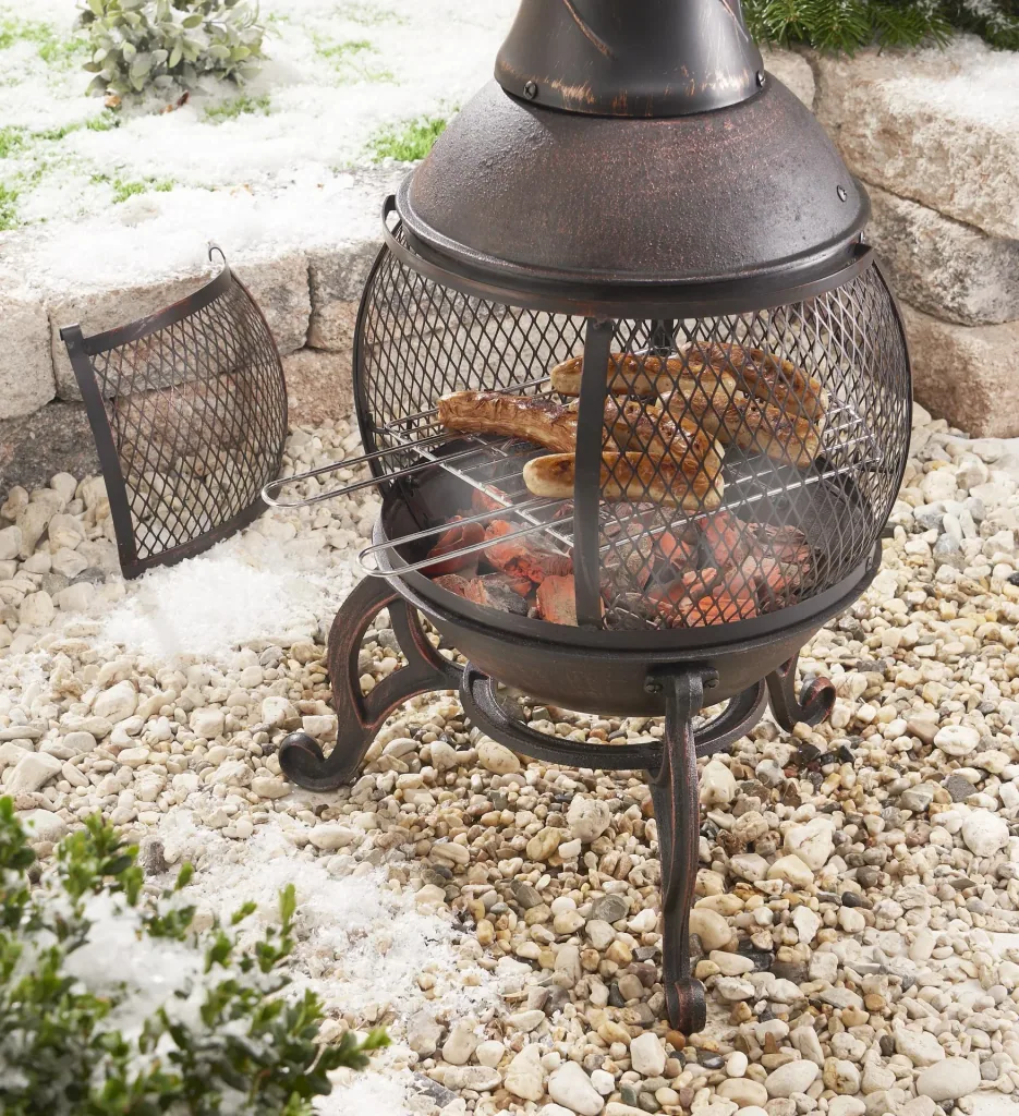 Terrace and barbecue oven
