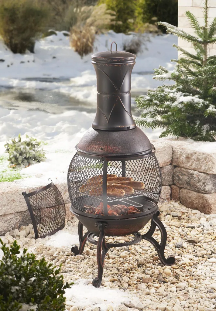 Terrace and barbecue oven