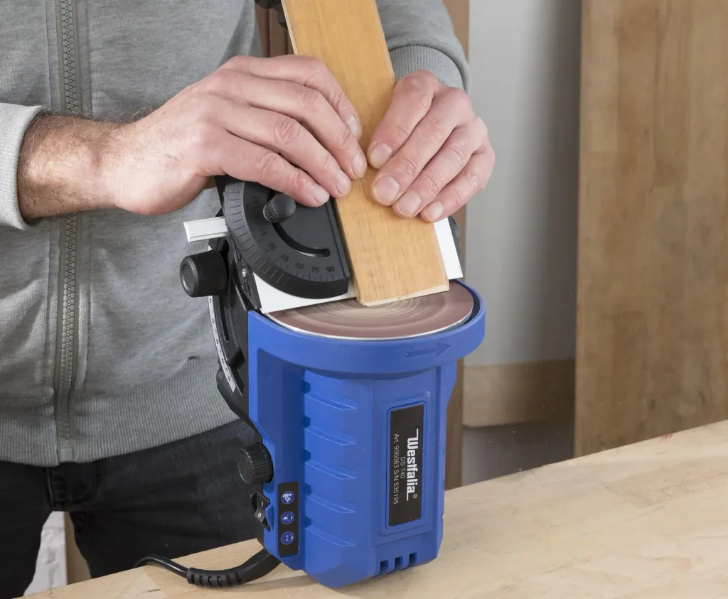 Disc sander with miter angle, 140 watts