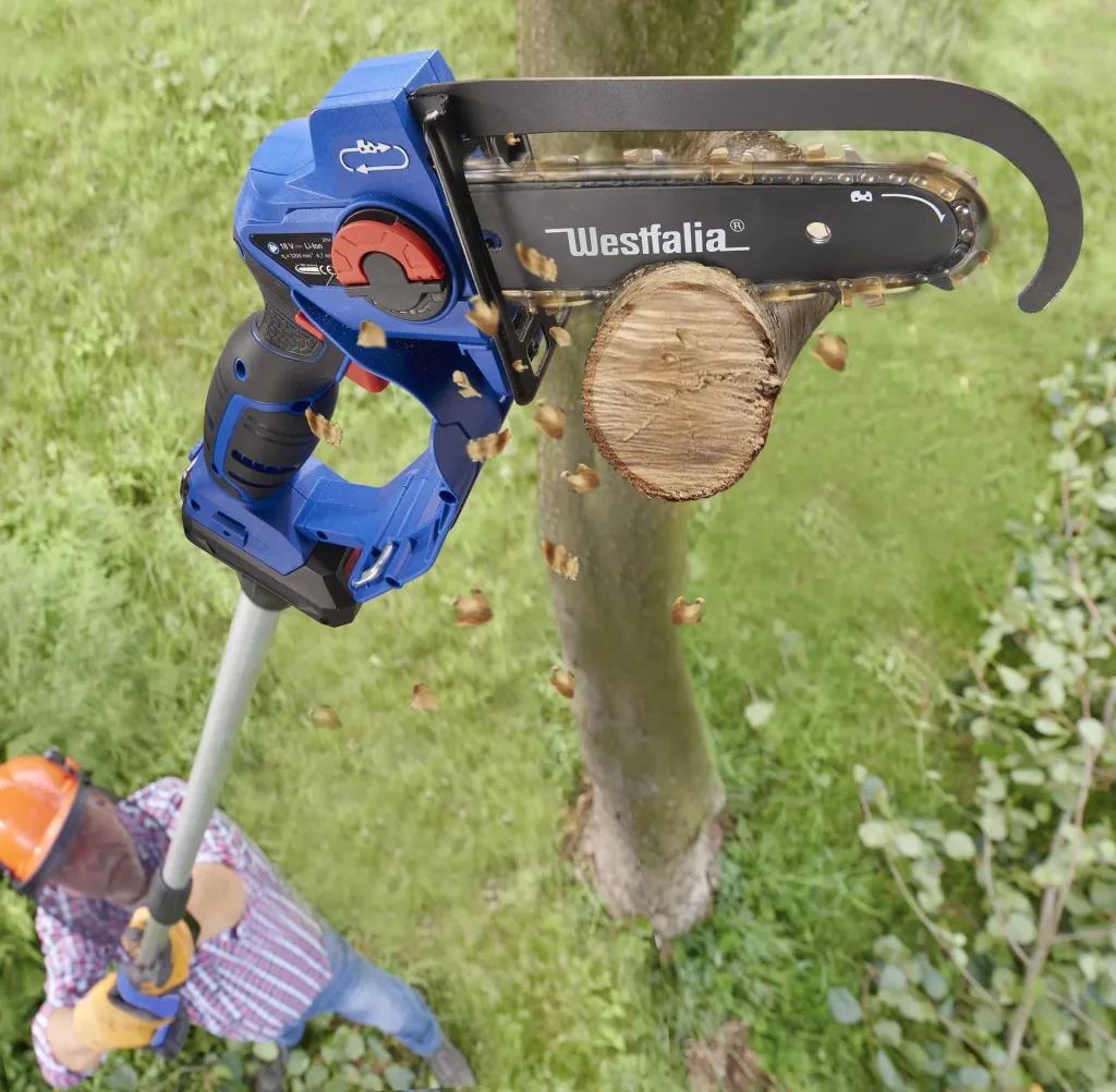 Cordless one-hand chainsaw, X-SAW PRO, 18 Volt, Li-Ion (Battery, charger, and extension handle are not included)