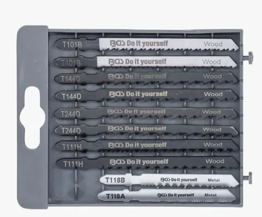 Jigsaw blade set, 10 pieces