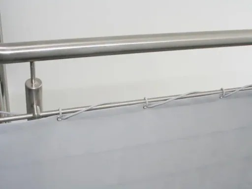 Balcony cladding, light silver-grey, 90 x 300 cm